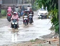 Mohon Perhatian Pemerintah untuk Penanganan Jalan Lintas Rantau – Kualasimpang yang Selalu Tergenang Air Saat Hujan