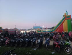 Areal GOR Aceh Tamiang Ramai Pengunjung