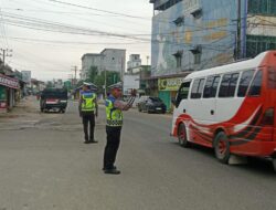 Sat Lantas Polres Aceh Tamiang Rutin Melaksanakan Strong Point