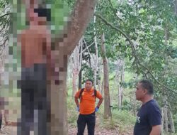 Korban Bunuh Diri Ditemukan Tergantung Di Pohon Jengkol