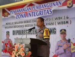 Pencanangan Pembangunan Zona Integritas menuju WBK WBBM di Lingkungan Polres Aceh Tamiang