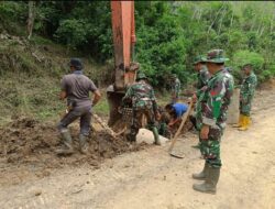 Pemasangan Gorong-Gorong Terus Dikebut Satgas TMMD Ke-121 Kodim 0106/Aceh Tengah