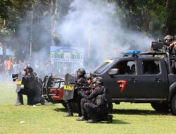 Pastikan Keamanan Pilkada 2024, Polres Aceh Tamiang Gelar Simulasi Sispamkota