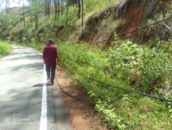 Kabel PLN, Jatuh ke Tanah Jalan Lintas, Sangat Membahayakan Bagi Pengguna Jalan