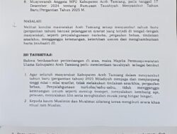 MPU Aceh Tamiang Himbau Masyarakat Sambut Tahun Baru dengan Kegiatan Islami