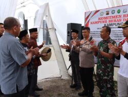 Jelang Hari Bhayangkara ke – 79, Kapolres Aceh Tengah Resmikan Kampung Bebas Narkoba di Kampung Bukit