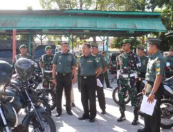Kendaraan Dinas Kodim 0106/Aceh Tengah Diperiksa Oleh Wasgiatlog Bidang Alpal Dam IM.