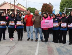 Dalam Rangka Memeriahkan Hari Kesatuan Gerak Bhayangkari Ke-73, Bhayangkari Samapta Polres Aceh Tengah Sabet Juara 1 Turnamen Bola Volly