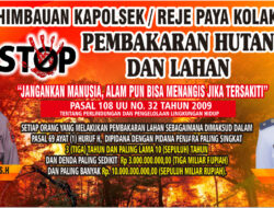 Himbauan Kapolsek dan Kepala Desa (Reje) : Stop Pembakaran Hutan dan Lahan