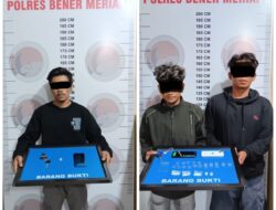 Gerak Cepat, Satresnarkoba Bener Meriah Ringkus Tiga Pelaku Sabu