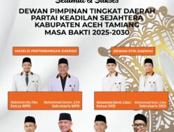 Dedi Suriansah, MA. Tampil Mantap Sebagai Ketua DPD PKS Aceh Tamiang, Didampingi Syahrul S.H. Sebagai Sekretaris