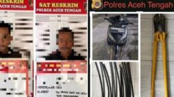 Dua Pria Dibekuk Satreskrim Polres Aceh Tengah, Diduga Melakukan Pencurian Kabel PLN di Kecamatan Linge